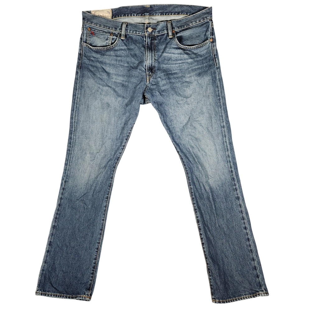 Polo Ralph Lauren Varick Slim Straight Jeans Mens 36x32 Blue Excellent Denim